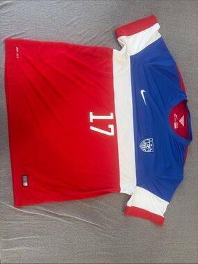 Nike Red White Blue Soccer Jersey with #17